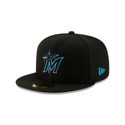 Sapca New Era Miami Marlins MLB 2019 Authentic Collection 59FIFTY Fitted - Negrii